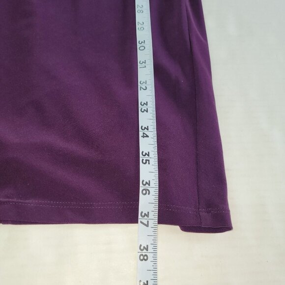 Lauren Ralph Lauren Dress Womens 6 Purple Sinch‎ Side 3/4 Bell Sleeve Scuba Knit - Picture 12 of 14